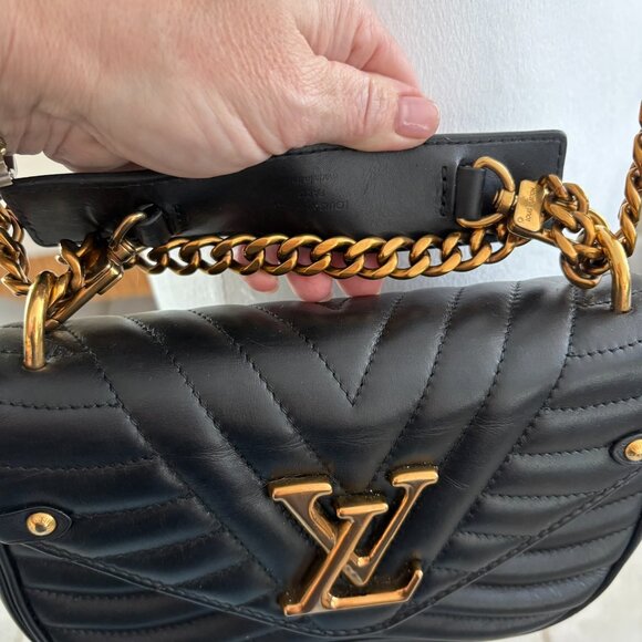 Louis Vuitton Calfskin New Wave Chain PM Black Crossbody Shoulder Bag Authentic - Picture 10 of 17